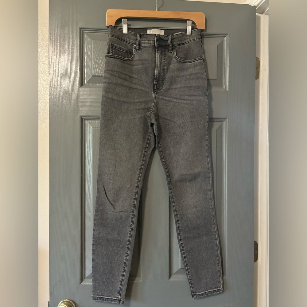 Everlane High Rise faded black skinny jean size 28
